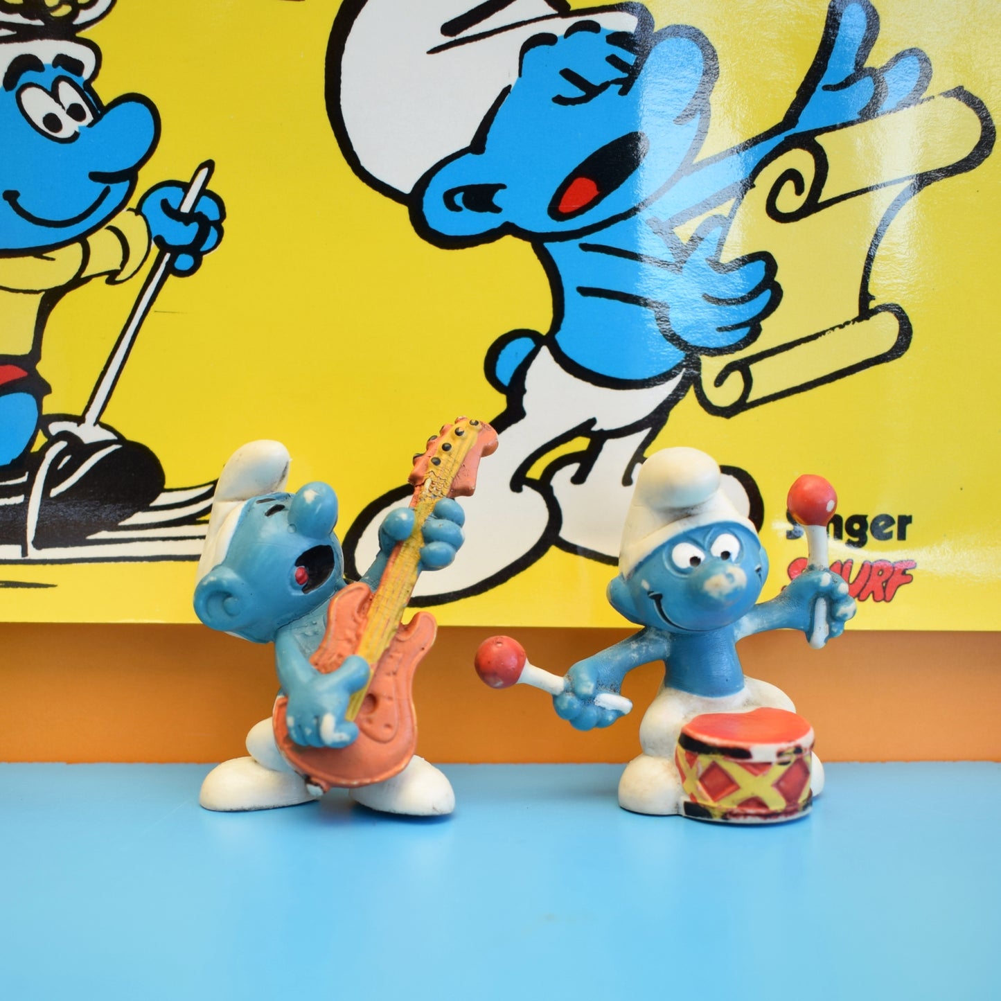 Vintage 1970s Meet The Smurfs Posters/ Figures