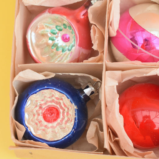 Vintage 1960s Glass Special Christmas Baubles