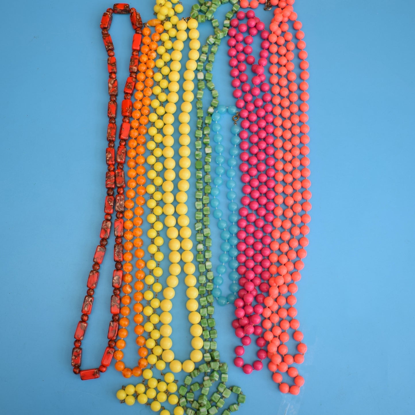 Vintage 1960s /70s Necklaces - Rainbow Colour Choice