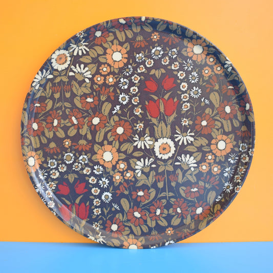 Vintage 1960s Thetford Tray - Pat Albeck - Daisy Chain - Brown by Vintage
