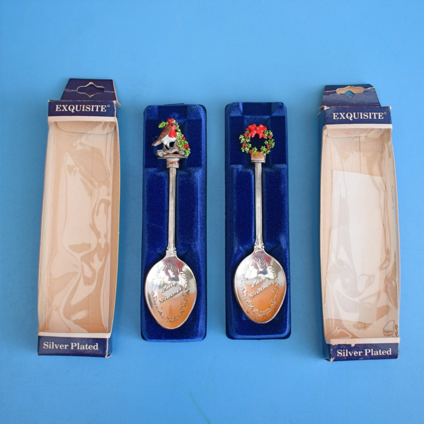 Vintage 1960s Boxed christmas Spoons