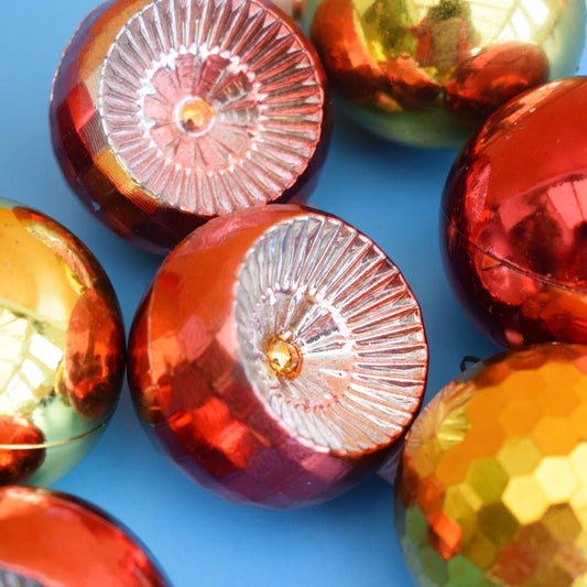 Vintage 1970s Christmas Baubles - Shatterproof