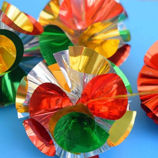 Vintage 1970s Kitsch Ball Decorations - Foil