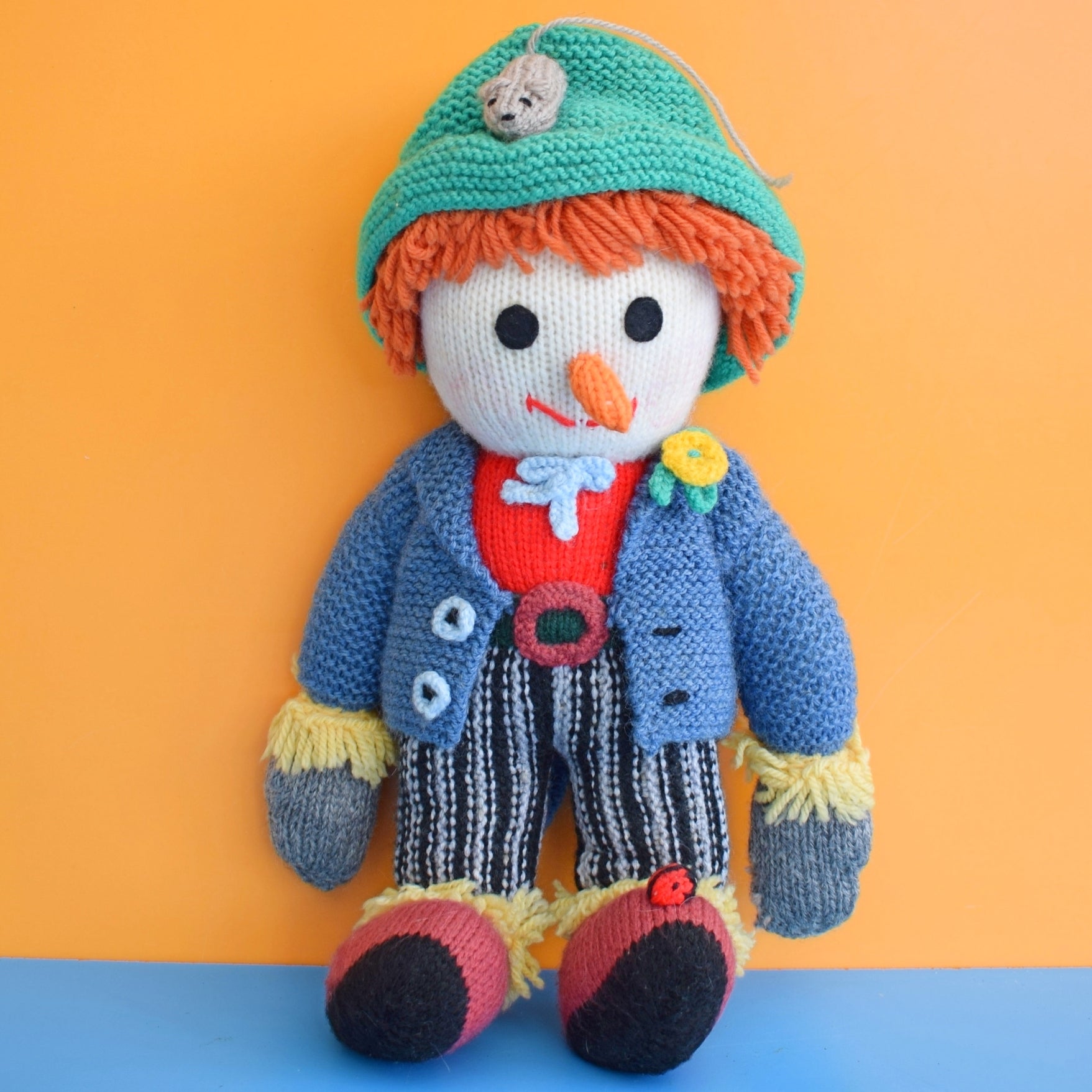 Vintage Jean Greenhowe Knitted Toys Book/ Toy – Pineapple Retro