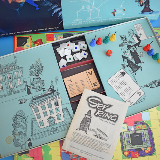 Vintage 1960s Board Game - Spyring - Waddingtons - Complete