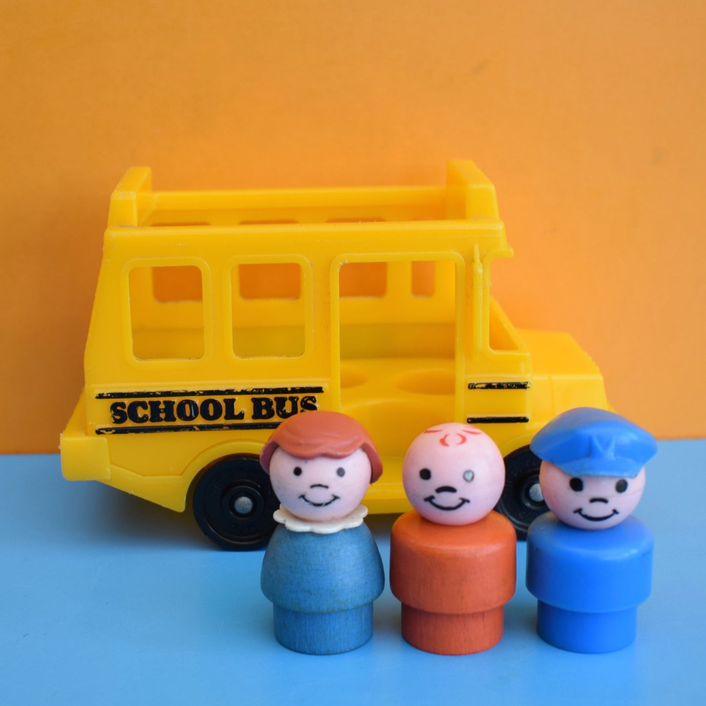 Vintage 1980s Fisher Price Mini School Bus