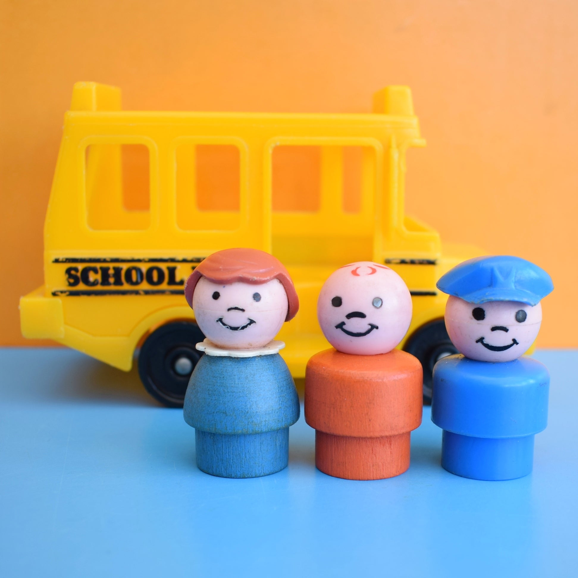 Vintage 1980s Fisher Price Mini School Bus by Pineapple Retro