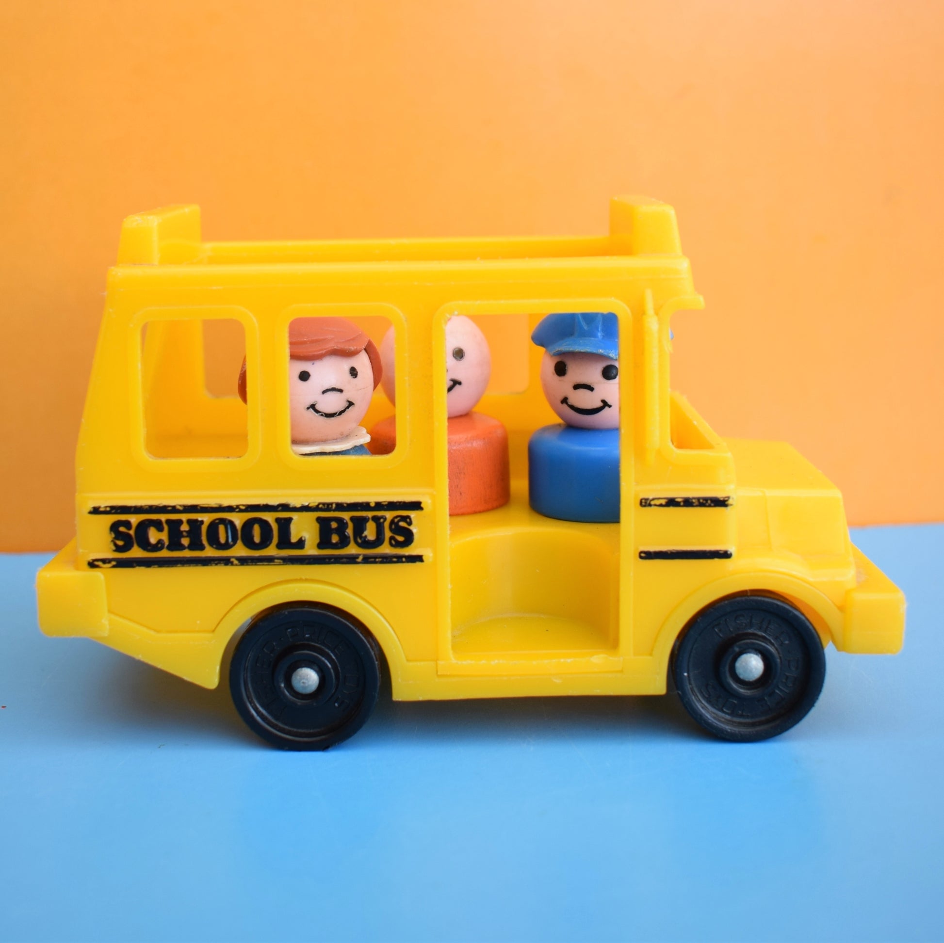 Vintage 1980s Fisher Price Mini School Bus by Pineapple Retro