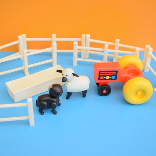 Vintage 1960s Fisher Price - Farm Animals / Tractor / Fences by Pineapple Retro