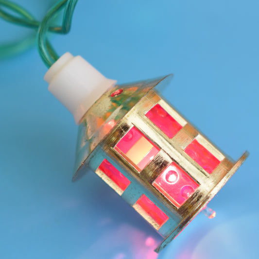 Vintage 1970s Christmas Lights- Mini Lanterns