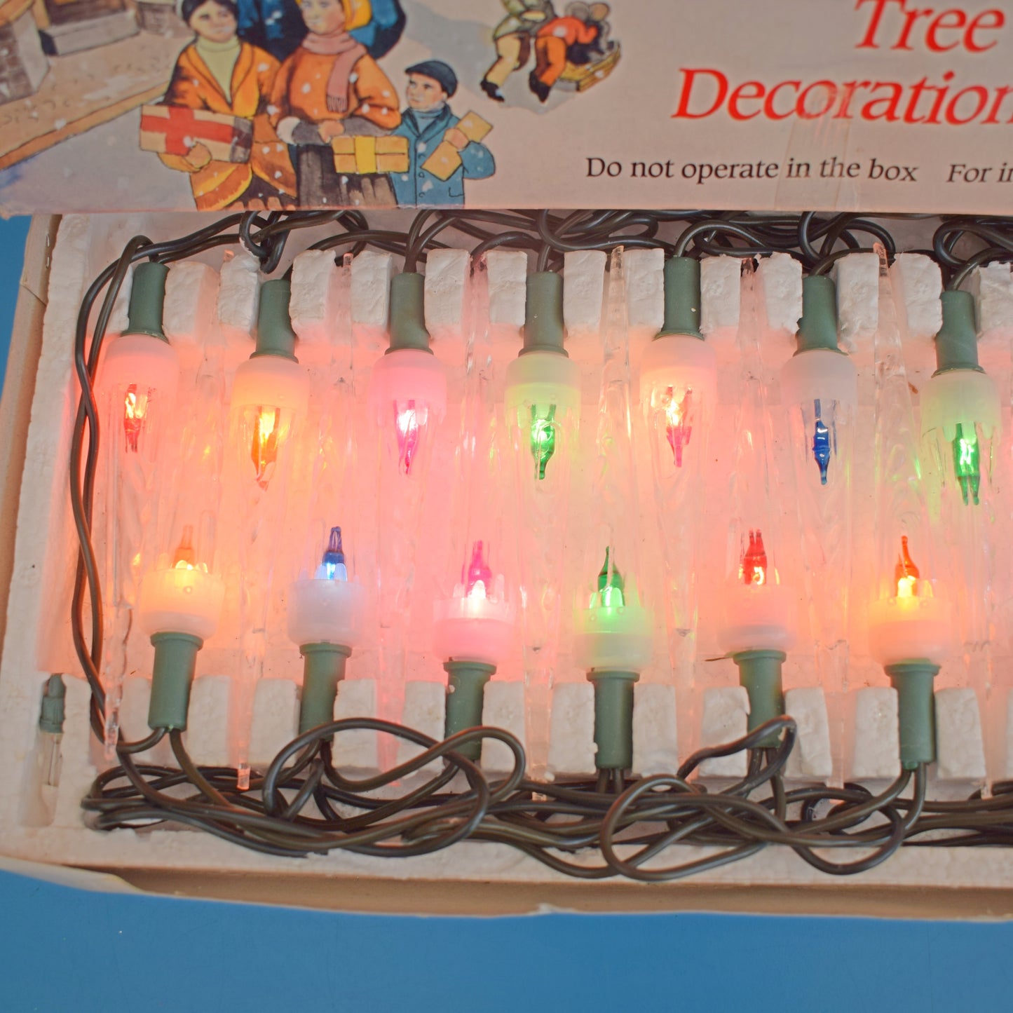 Vintage 1980s Christmas Lights - Icicles