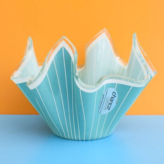 Vintage 1960s Small Handkerchief Vase- Turquoise by Vintage