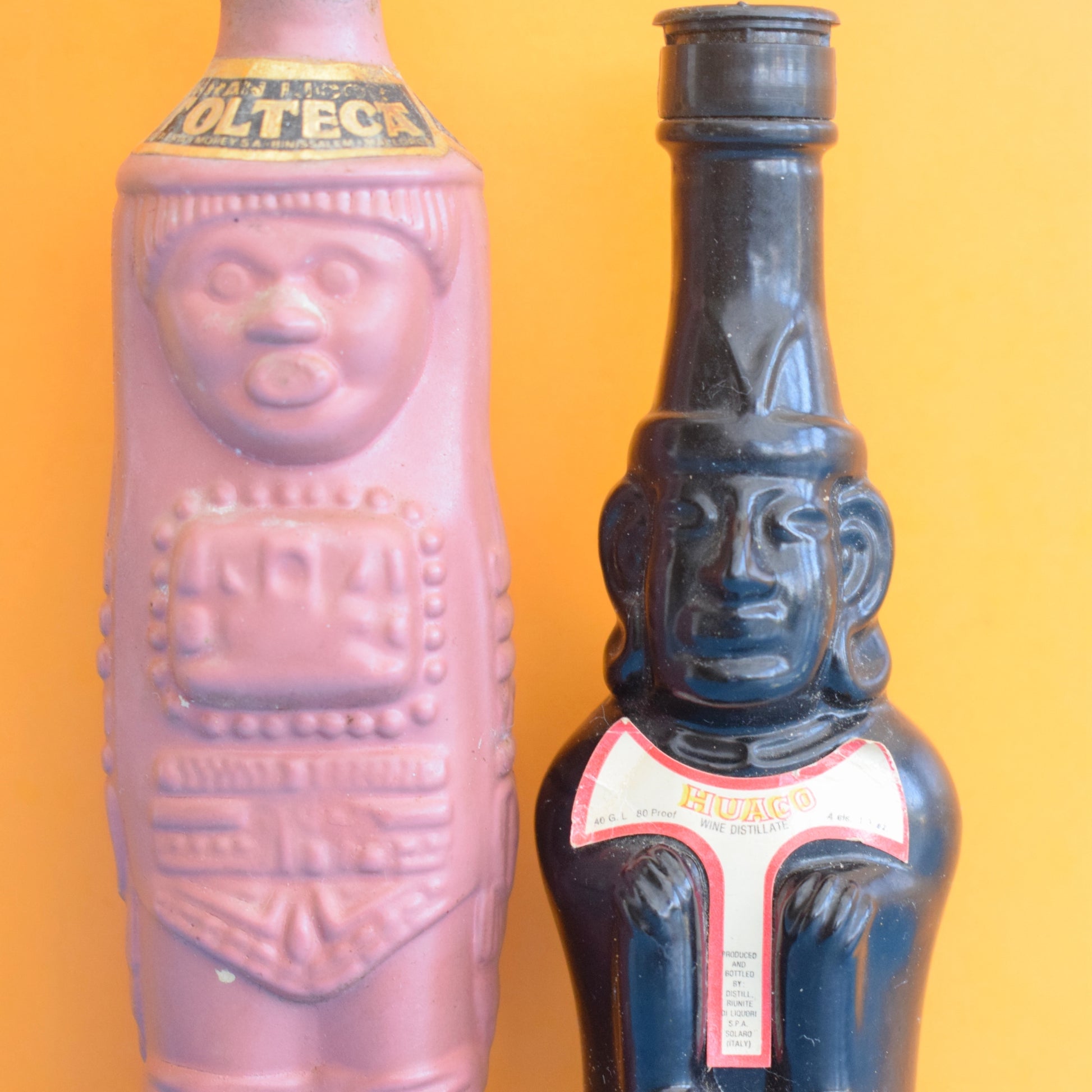 Vintage 1960s Tiki Bottle Miniatures - Display by Pineapple Retro
