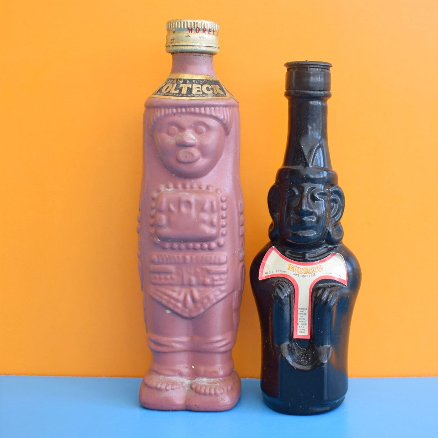 Vintage 1960s Tiki Bottle Miniatures - Display by Pineapple Retro