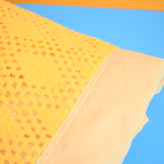 Vintage 1960s Eggy Yellow Cosy Blanket by Vintage