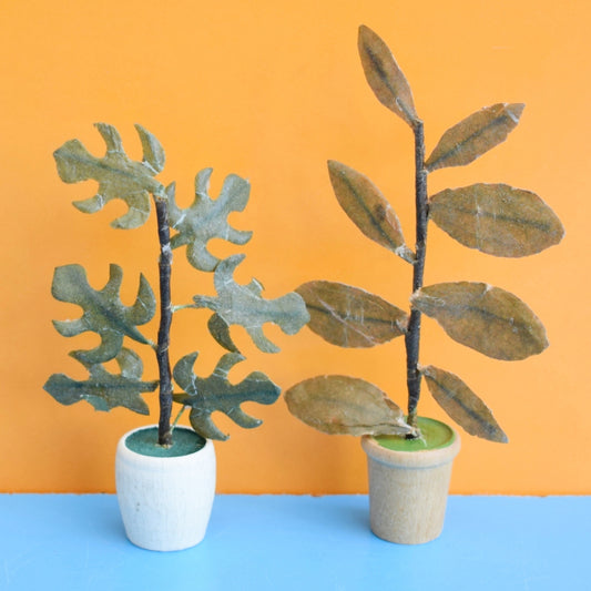 Vintage 1960s Dolls House Cheese / Rubber Plant by Pineapple Retro