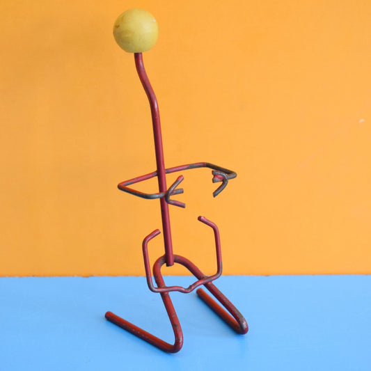 Vintage 1950s Matchbox Holder Man -Red by Pineapple Retro