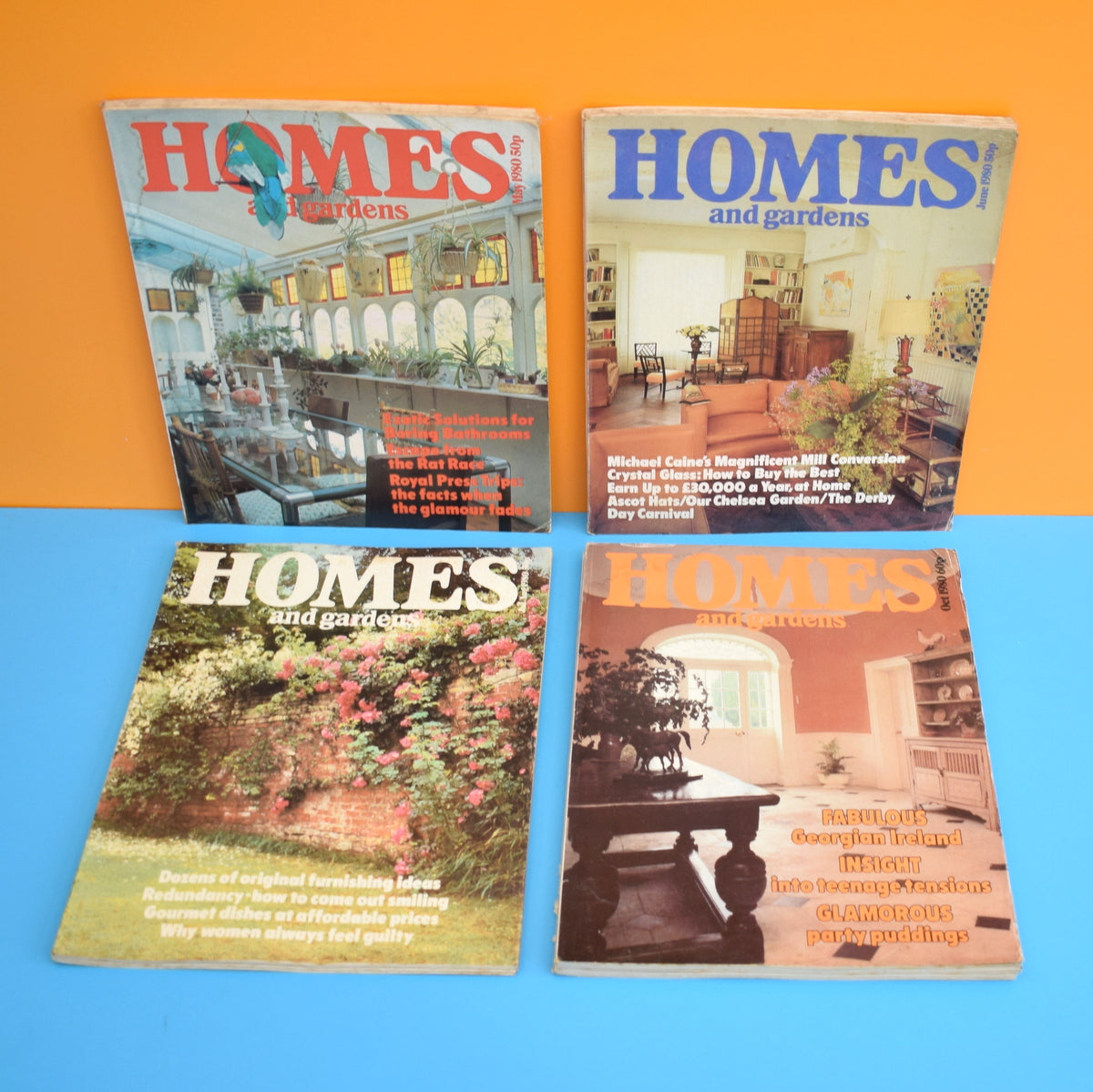 Vintage 1980s Homes And Gardens Magazines  -1980