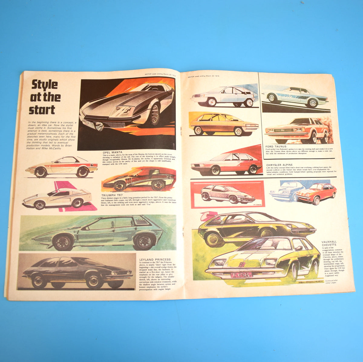 Vintage 1970s Motor Magazine  -1976