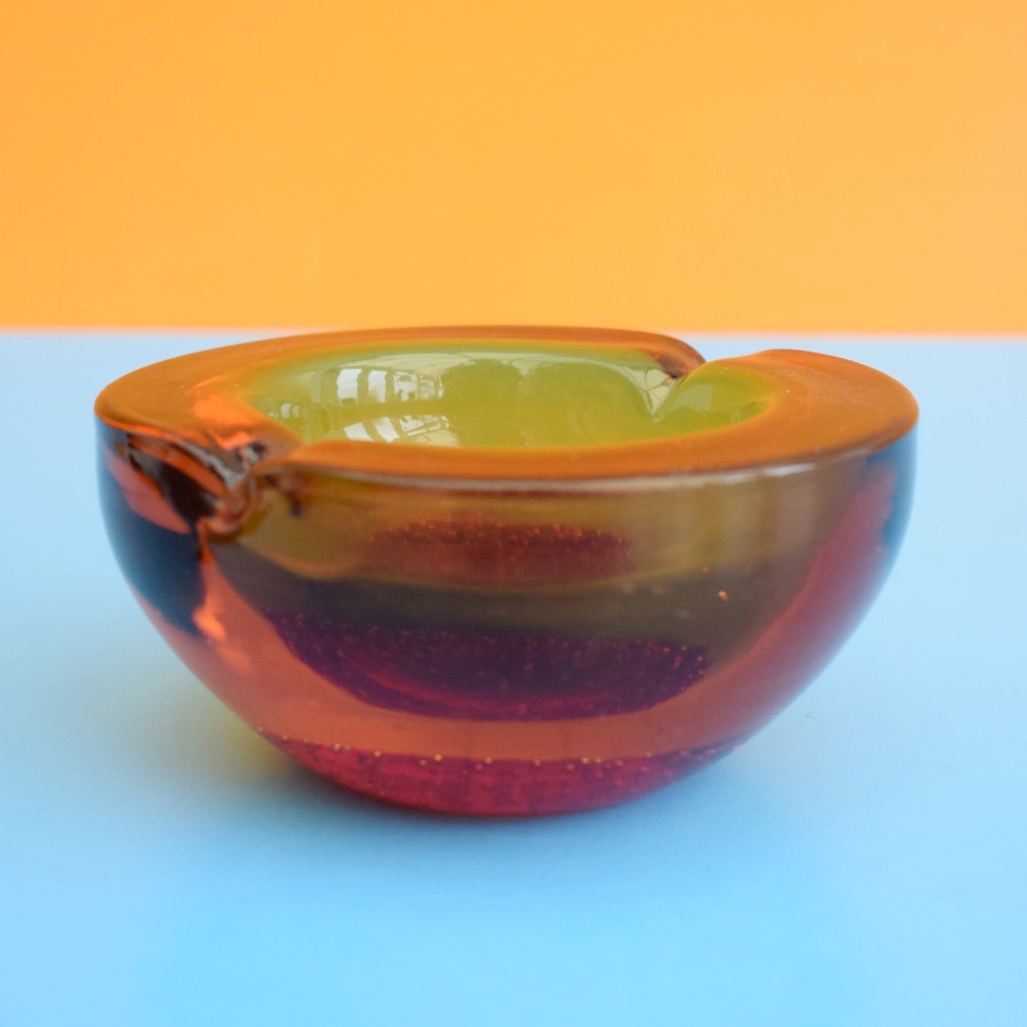 Vintage 1960s Glass Bowl / Ashtray - Italian by Pineapple Retro
