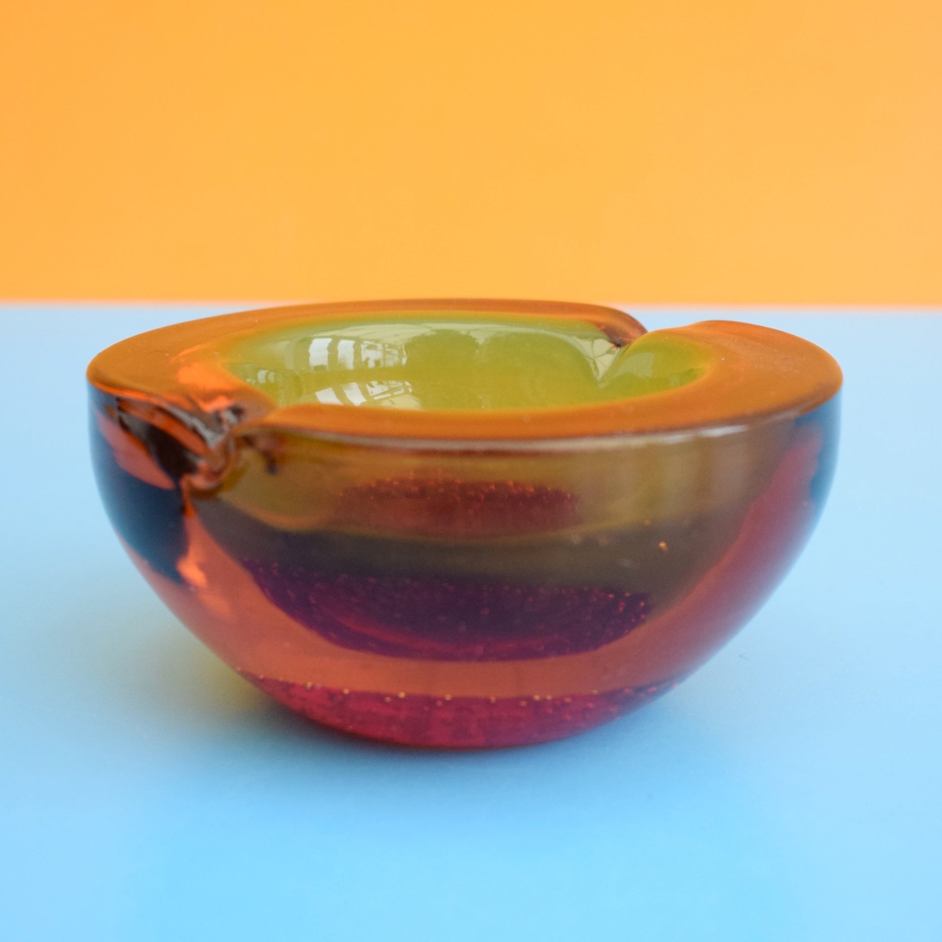 Vintage 1960s Glass Bowl / Ashtray - Italian by Pineapple Retro