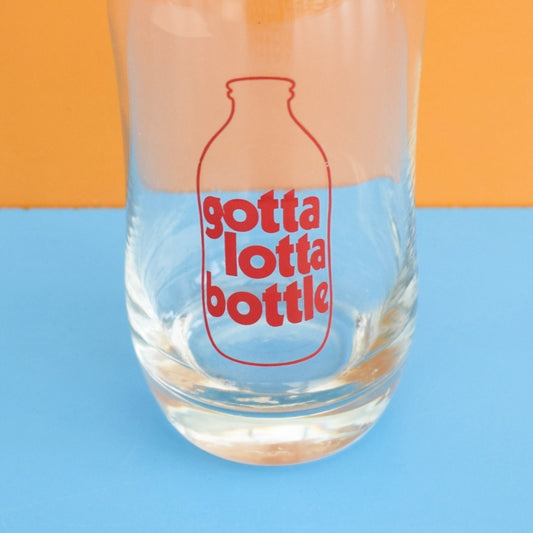 Vintage 1970s Milk Glass - Gotta Lotta Bottle