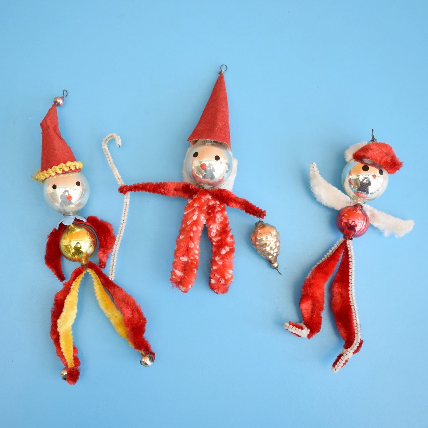 Vintage 1960s Kitsch Pipe Cleaner Decorations x3