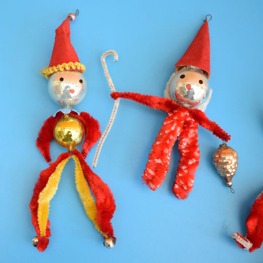 Vintage 1960s Kitsch Pipe Cleaner Decorations x3 by Pineapple Retro