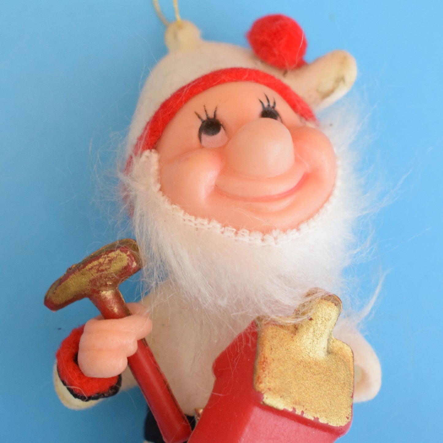 Vintage 1970s Kitsch Christmas Decs- Dwarf / Foils