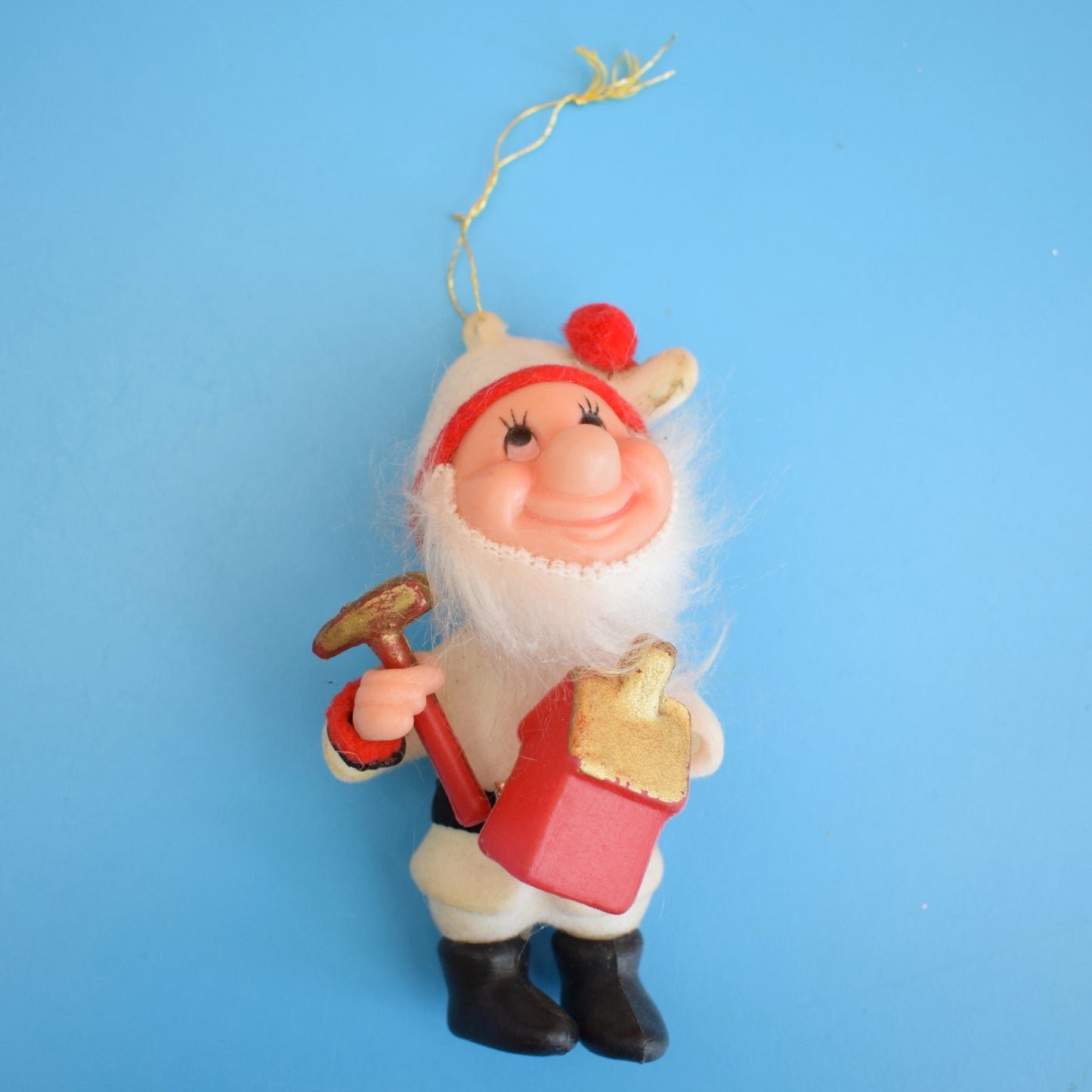 Vintage 1970s Kitsch Christmas Decs- Dwarf / Foils