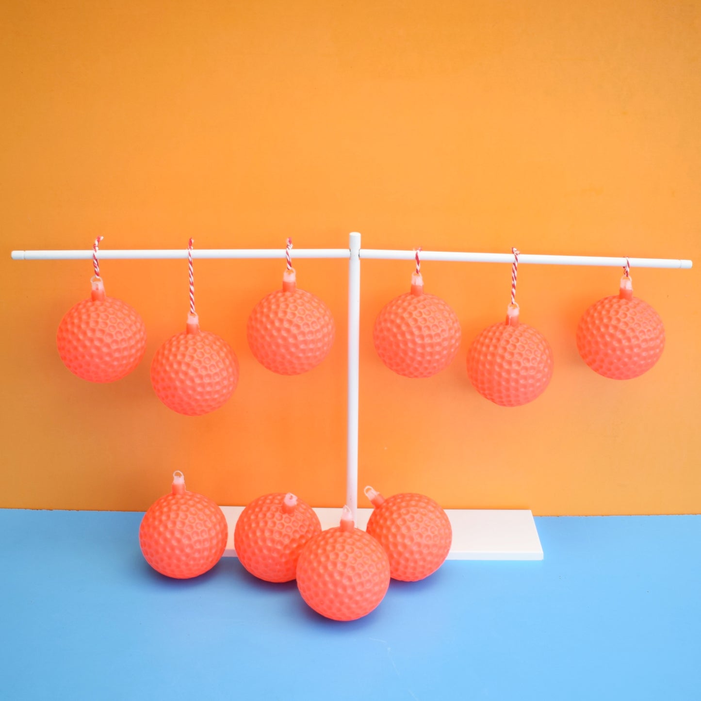 Vintage 1970s Large Plastic Ball Baubles