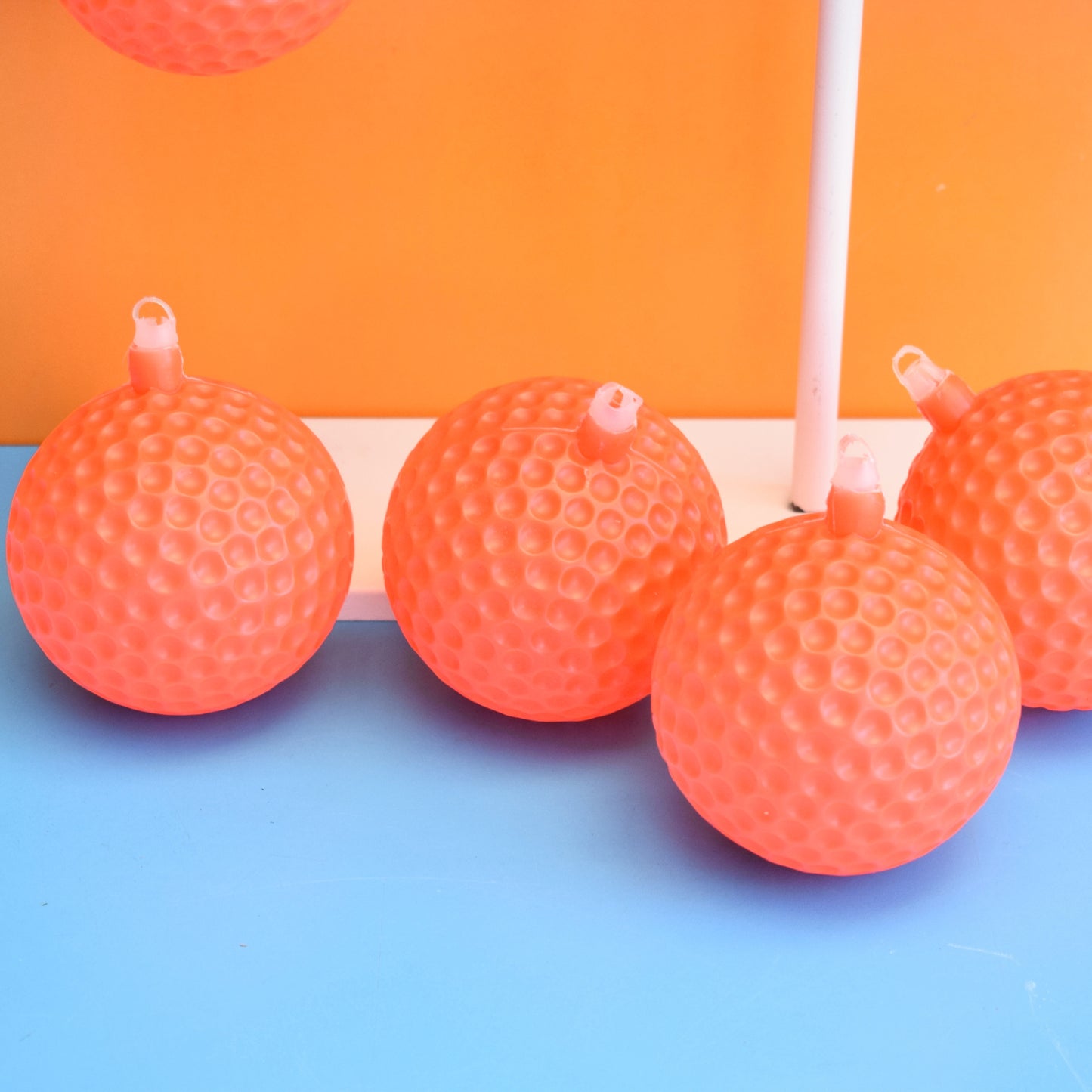 Vintage 1970s Large Plastic Ball Baubles