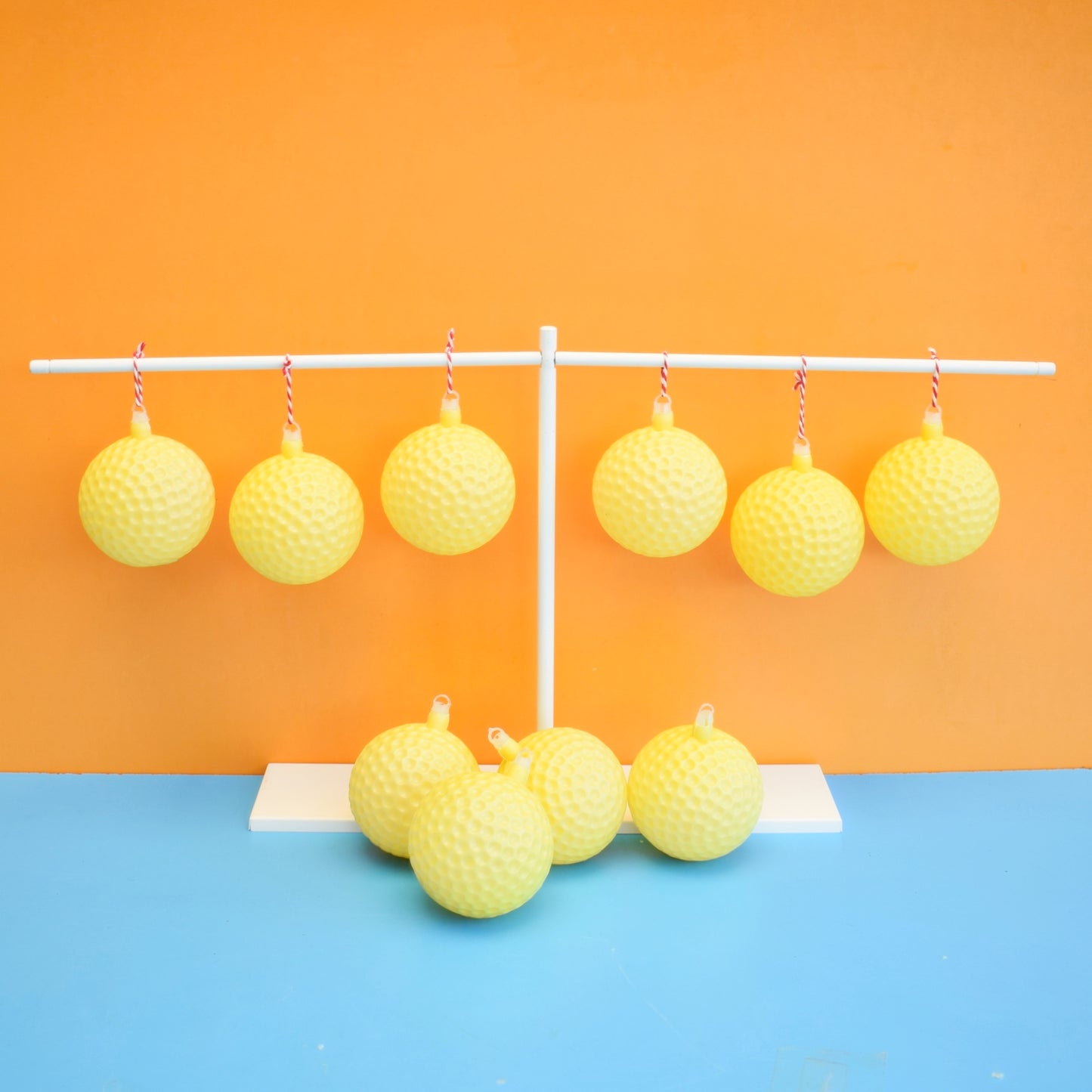 Vintage 1970s Large Plastic Ball Baubles