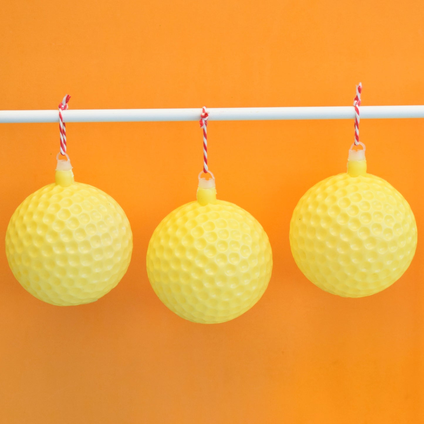 Vintage 1970s Large Plastic Ball Baubles