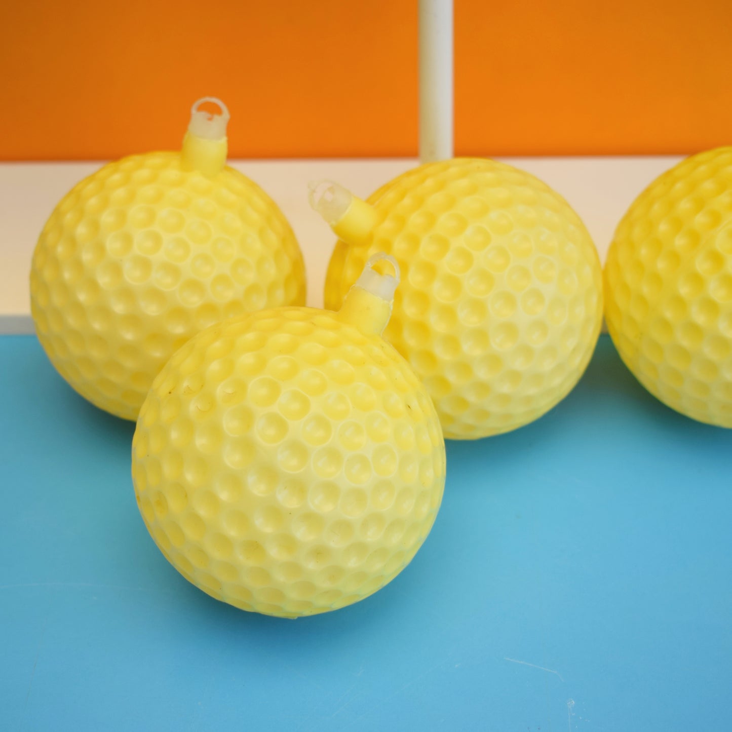 Vintage 1970s Large Plastic Ball Baubles