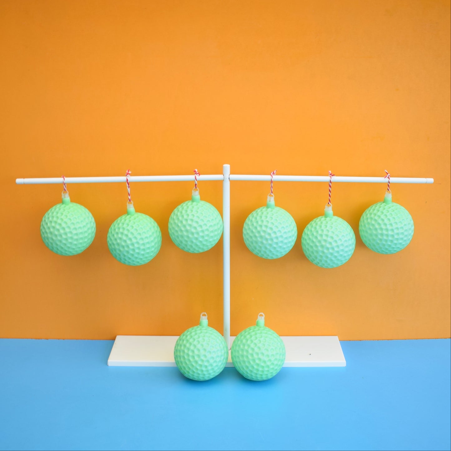 Vintage 1970s Large Plastic Ball Baubles