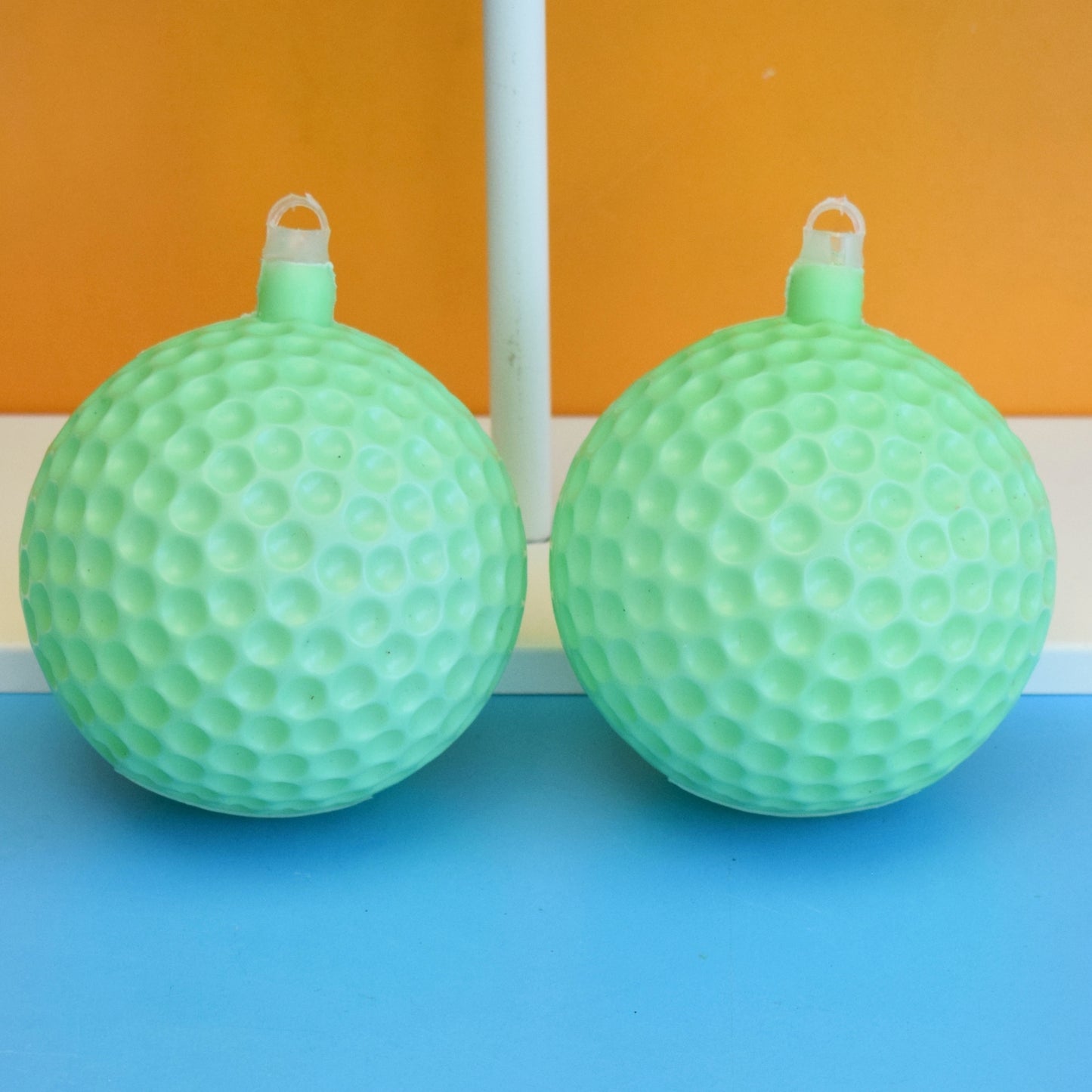 Vintage 1970s Large Plastic Ball Baubles