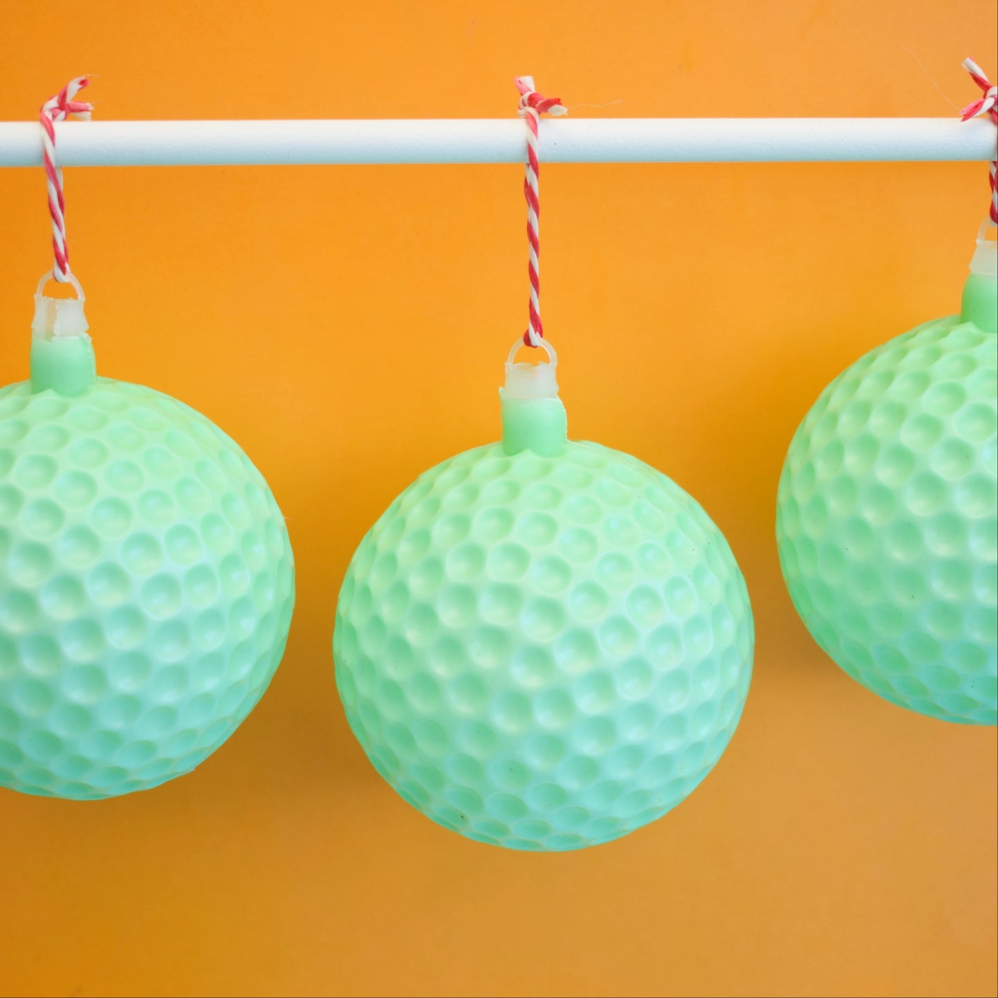Vintage 1970s Large Plastic Ball Baubles