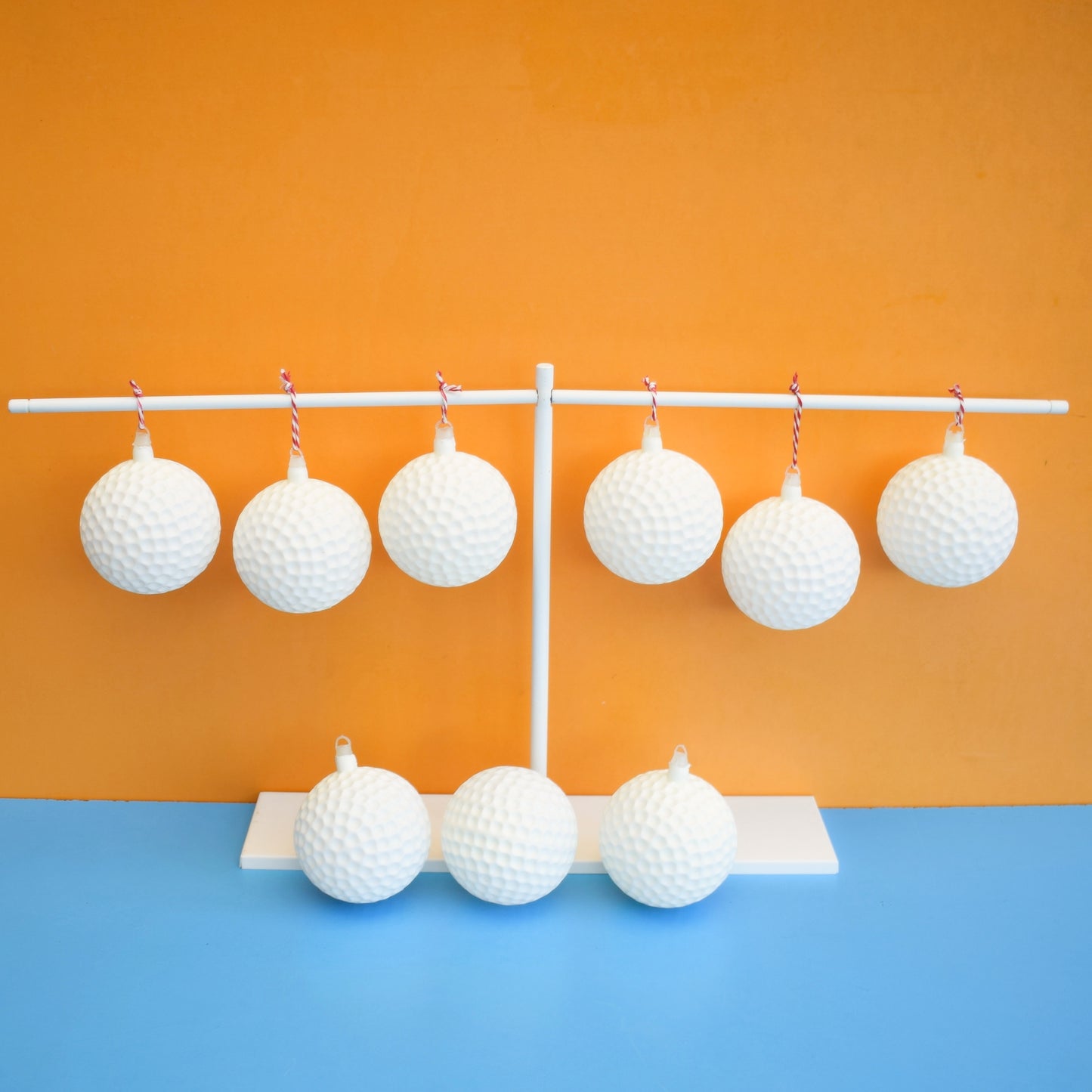 Vintage 1970s Large Plastic Ball Baubles