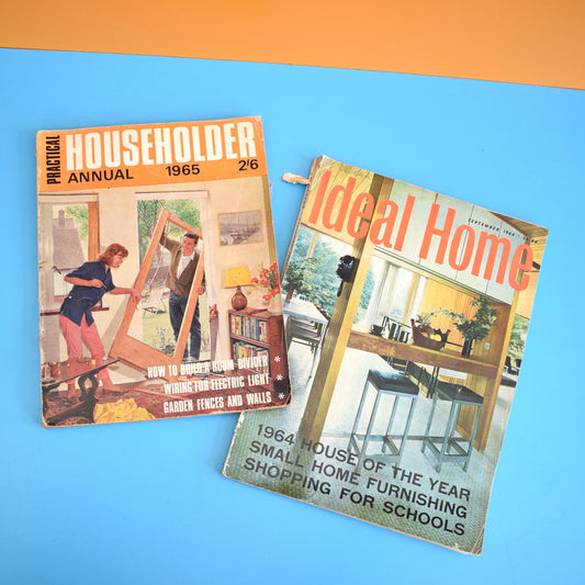 Vintage 1960s Ideal Home / Practical Householder Magazines - 1964/65 by Pineapple Retro