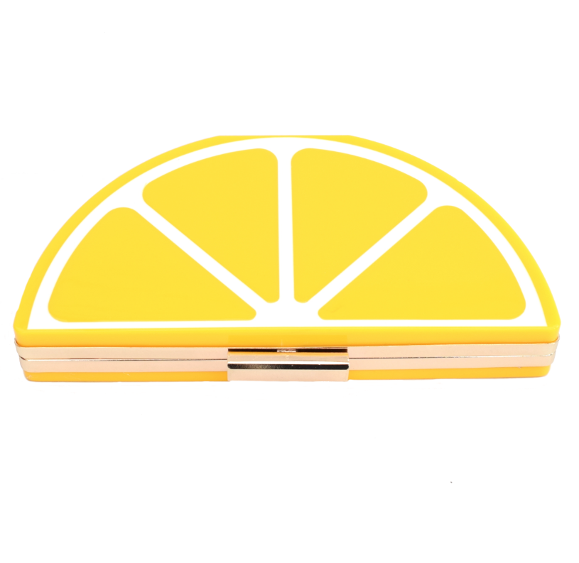 Retro Clutch Bag - Acrylic Lemon Fruit Slice2