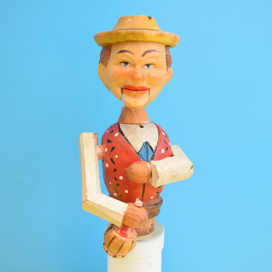 Vintage 1950s Bottle Stopper- Moving Men - German