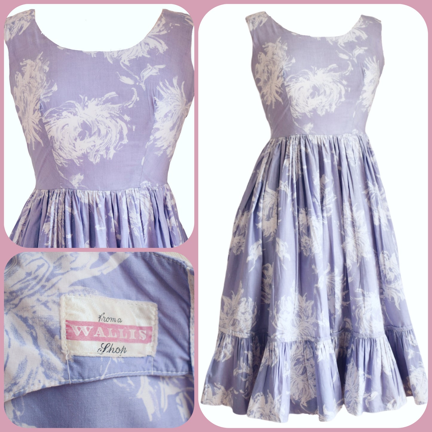 Vintage 1960s Fit & Flare Dress - Wallis - Size 12 ish by Pineapple Retro
