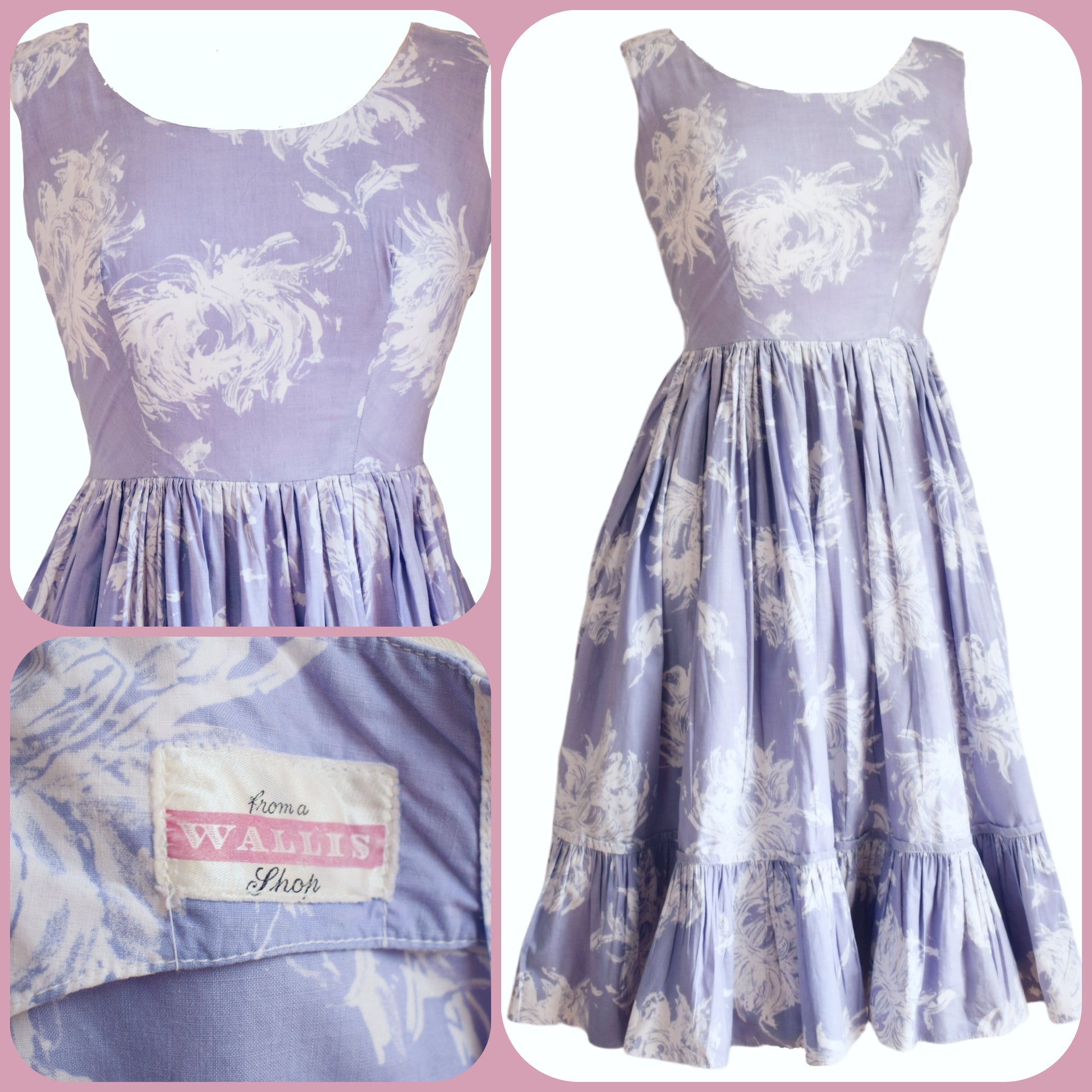 Vintage 1960s Fit & Flare Dress - Wallis - Size 12 ish by Pineapple Retro