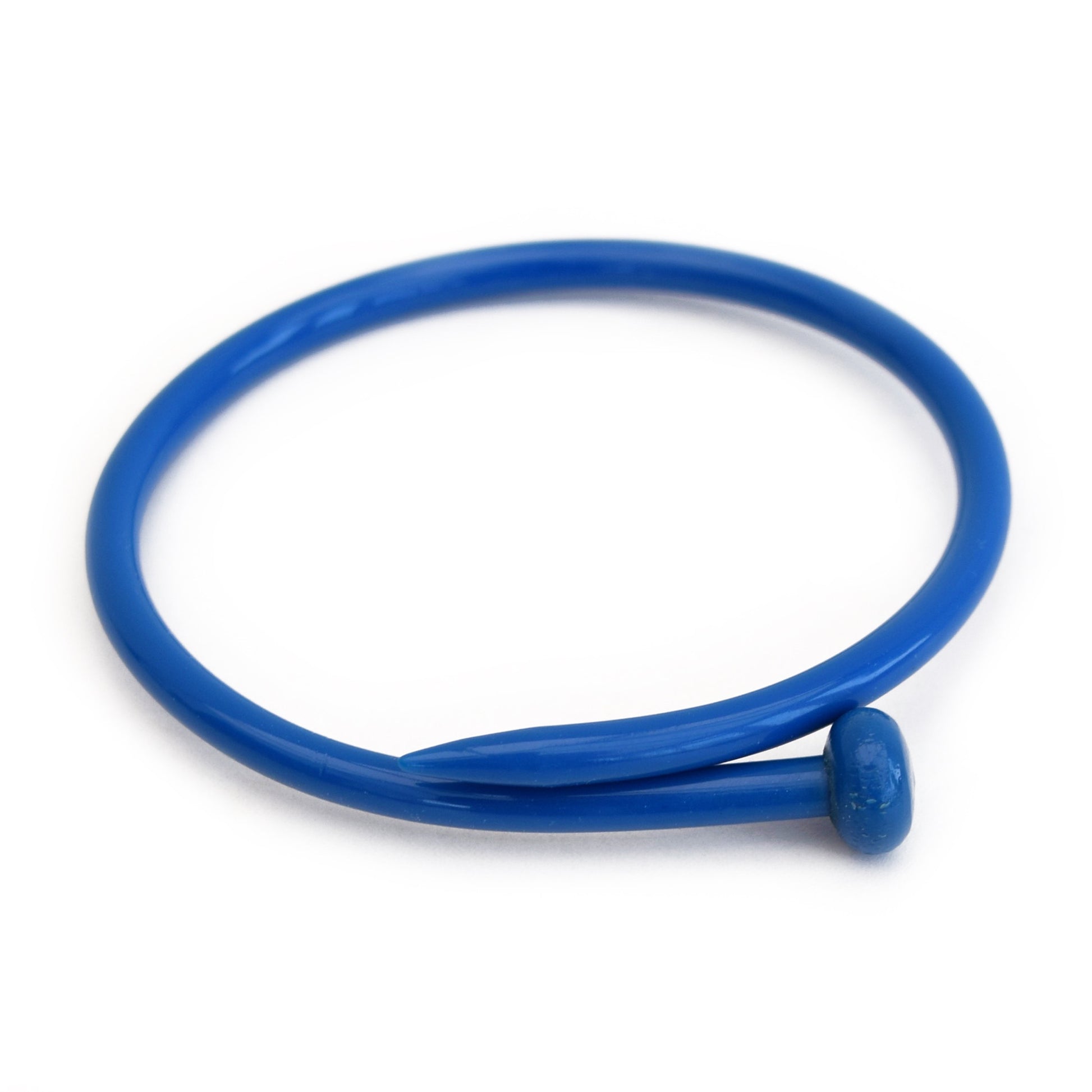 Retro Bangle by Cardigan Lane - Knitting Needle, Blue