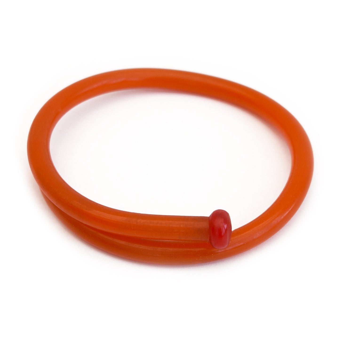 Retro Bangle by Cardigan Lane - Knitting Needle, Dark Orange