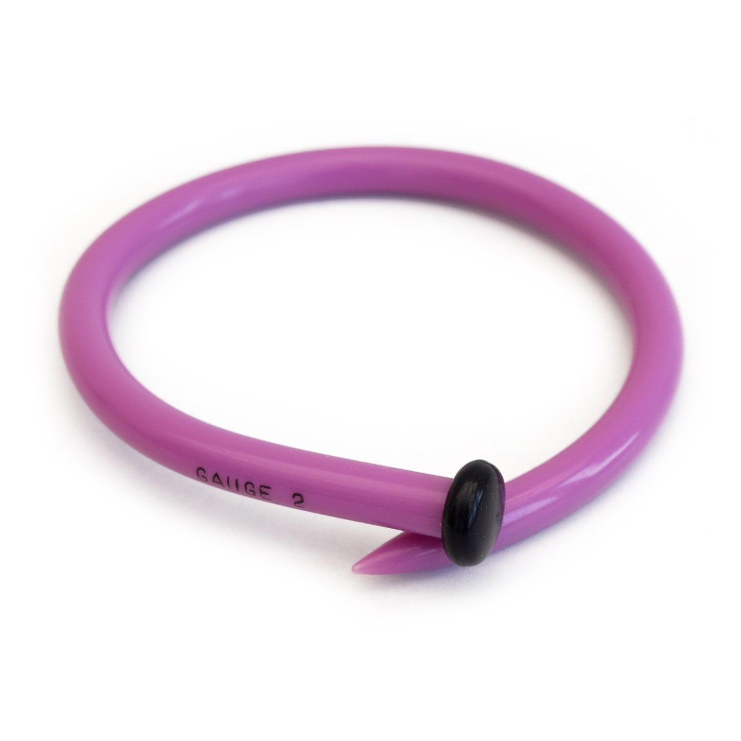 Retro Bangle by Cardigan Lane - Knitting Needle, Purple