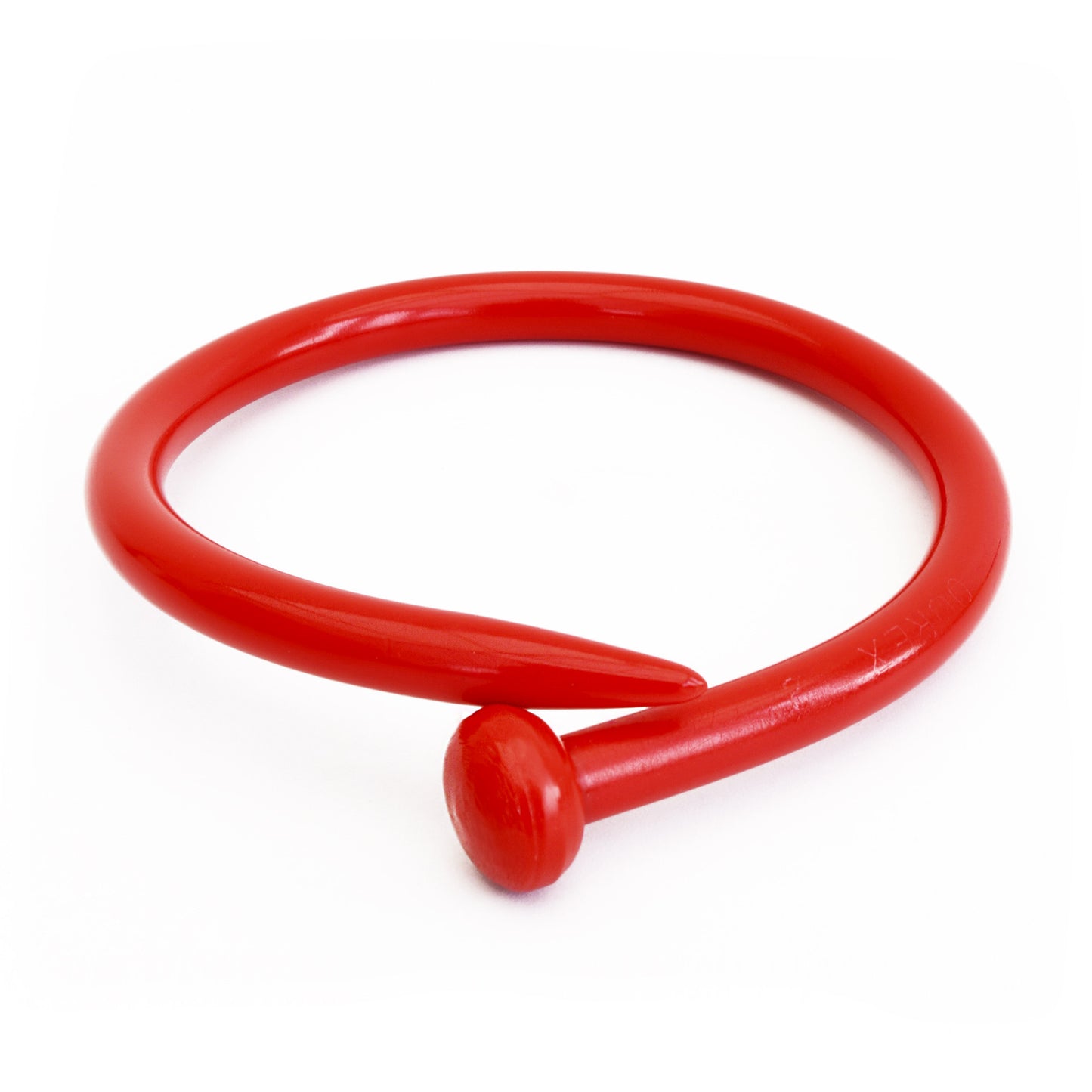 Retro Bangle by Cardigan Lane - Knitting Needle, Thick Red