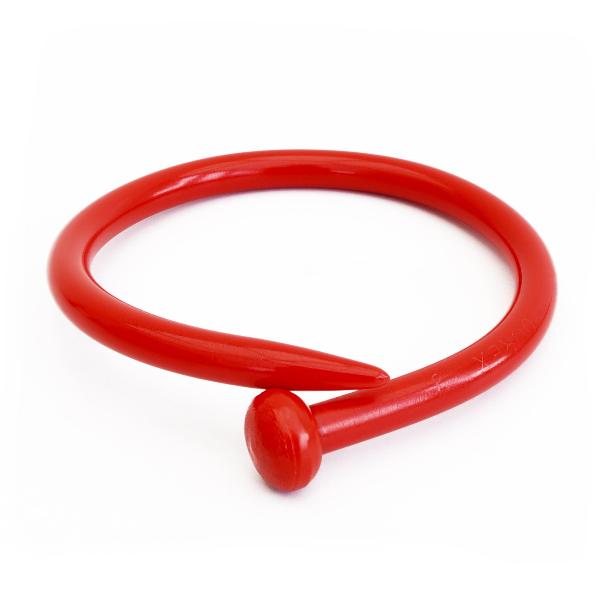 Retro Bangle by Cardigan Lane - Knitting Needle, Thick Red
