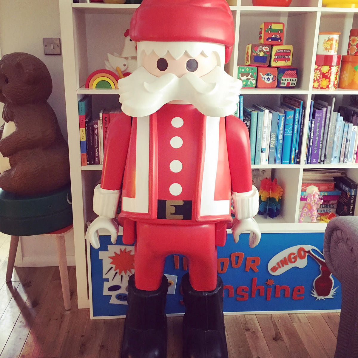 Retro, Kitsch Giant Playmobil Santa / Father Christmas Shop Retail Figure - 5ft Hight